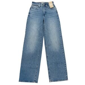 Madewell Jeans Women Size 24T Blue Perfect Vintage Tall Wide Leg Medium Wash NWT